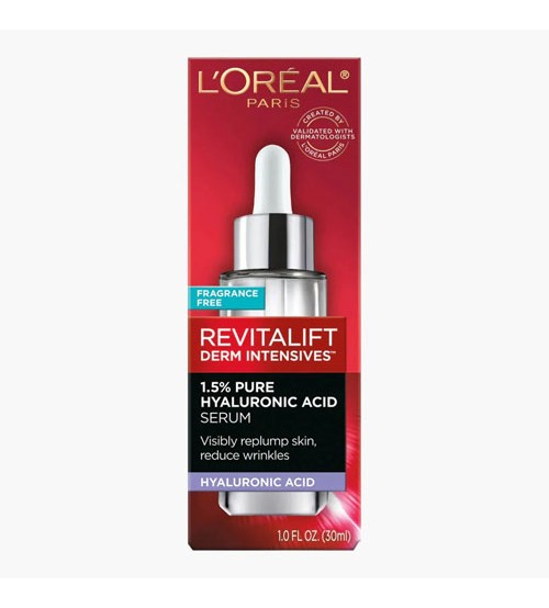 Loreal Paris Revitalift 1.5% Pure Hyaluronic Acid Face Serum,Fragrance Free 30ml USA IMPORTED